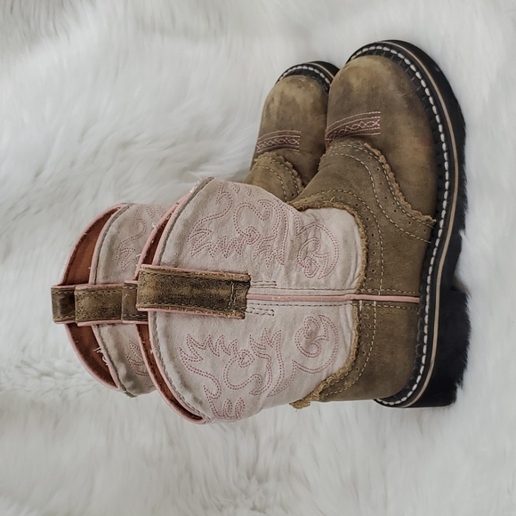 Ariat 4LR kids shoes boots leather suede size 11.5 - Picture 2 of 9